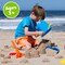 10 Piece Beach Sand Toys Set for Kids - Bucket with Sifter, Shovel, Rake, Watering Can, 5 Animal and Castle Sand Molds for Kids & Toddlers - Sand Buckets and Shovels for Kids, Beach Toy Set